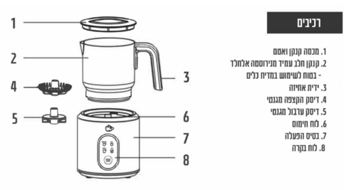 מקציף חלב טופ מילק